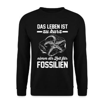 Geologe Fossiliensammler Paläontologie Geologie - Unisex Pullover - Schwarz - Vorne - Alina (178cm) & Michal (187cm)