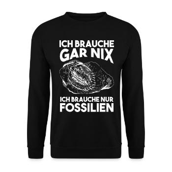 Geologe Fossiliensammler Paläontologie Geologie - Unisex Pullover - Schwarz - Vorne - Alina (178cm) & Michal (187cm)
