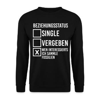Geologe Fossiliensammler Paläontologie Geologie - Unisex Pullover - Schwarz - Vorne - Alina (178cm) & Michal (187cm)