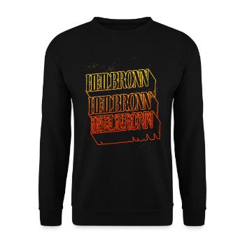 Heilbronn Germany City Skyline Home Font - Unisex Sweatshirt - black - Front - Alina (178cm) & Michal (187cm)