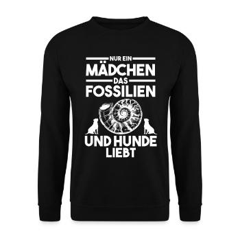 Geologe Fossiliensammler Paläontologie Geologie - Unisex Pullover - Schwarz - Vorne - Alina (178cm) & Michal (187cm)