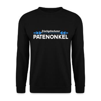 Stolzer frischgebackener Patenonkel Patenkind - Unisex Pullover - Schwarz - Vorne - Alina (178cm) & Michal (187cm)