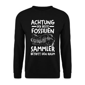 Paläontologie Geologie Geologe Fossiliensammler - Unisex Pullover - Schwarz - Vorne - Alina (178cm) & Michal (187cm)