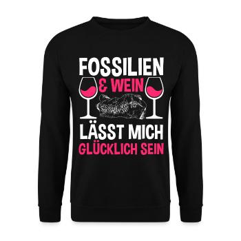 Geologie Geologe Fossiliensammler Paläontologie - Unisex Pullover - Schwarz - Vorne - Alina (178cm) & Michal (187cm)