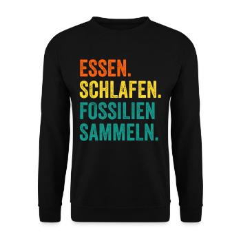 Geologie Geologe Fossiliensammler Paläontologie - Unisex Pullover - Schwarz - Vorne - Alina (178cm) & Michal (187cm)
