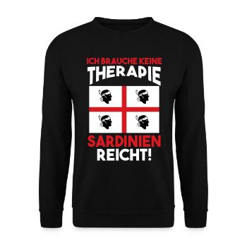 Sarde Sardische Flagge Sardegna Sardinien - Unisex Pullover - Schwarz - Vorne - Alina (178cm) & Michal (187cm)