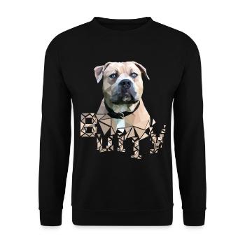 American Bully color - Unisex Sweatshirt - black - Front - Alina (178cm) & Michal (187cm)