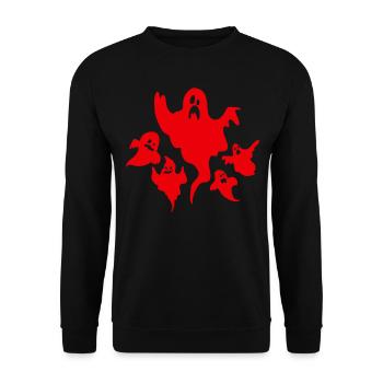 Fête d’Halloween Halloween Fantômes I Drôle Hal - Sweat-shirt Unisexe - noir - Devant - Alina (178cm) & Michal (187cm)