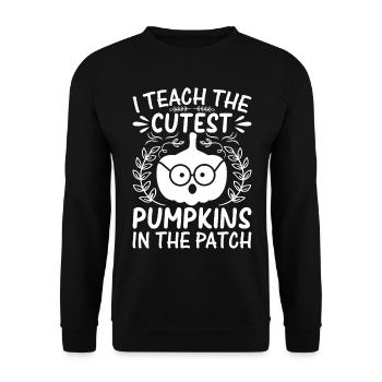 J’enseigne les citrouilles les plus mignonnes du patch - Sweat-shirt Unisexe - noir - Devant - Alina (178cm) & Michal (187cm)