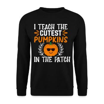 Professeur d’école J’enseigne les citrouilles les plus mignonnes - Sweat-shirt Unisexe - noir - Devant - Alina (178cm) & Michal (187cm)