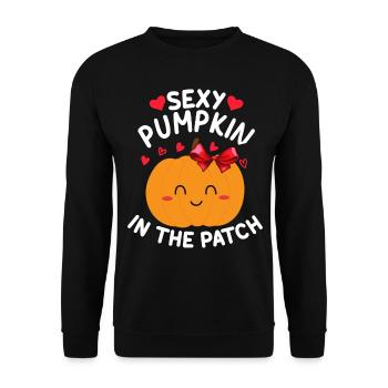 Halloween Party I Sexy Pumpkin in Pavement I Sexy K - Unisex Sweatshirt - black - Front - Alina (178cm) & Michal (187cm)