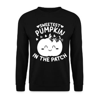 Cutest Pumpkin of the Family I Halloween Pumpkin - Unisex Sweatshirt - black - Front - Alina (178cm) & Michal (187cm)