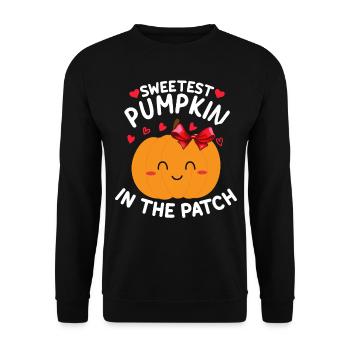 Halloween Sweet Pumpkin I Citrouille la plus douce de la famille - Sweat-shirt Unisexe - noir - Devant - Alina (178cm) & Michal (187cm)