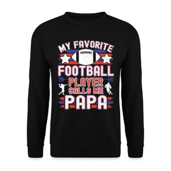 American Football Dad Dad Dad Football Player - Unisex Sweatshirt - black - Front - Alina (178cm) & Michal (187cm)