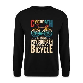 Lustige Radfahrer Radfahrer Fahrrad Fahrrad Berg - Unisex Pullover - Schwarz - Vorne - Alina (178cm) & Michal (187cm)