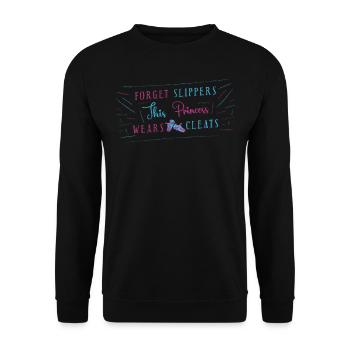 This Princess Wears Cleats Softball Girl - Unisex Pullover - Schwarz - Vorne - Alina (178cm) & Michal (187cm)