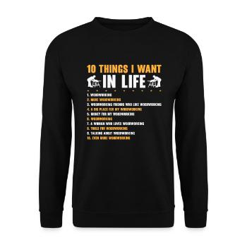 Woodworking Craftsman Woodworker Carpenter - Unisex Sweatshirt - black - Front - Alina (178cm) & Michal (187cm)