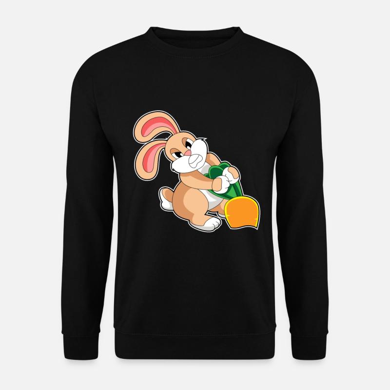 Rabbit with carrot - Unisex Sweatshirt - black