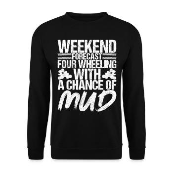Quad Bike Quadfahrer - Unisex Pullover - Schwarz - Vorne - Alina (178cm) & Michal (187cm)