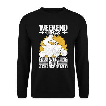 Quad Bike Quad Riders - Unisex Sweatshirt - black - Front - Alina (178cm) & Michal (187cm)