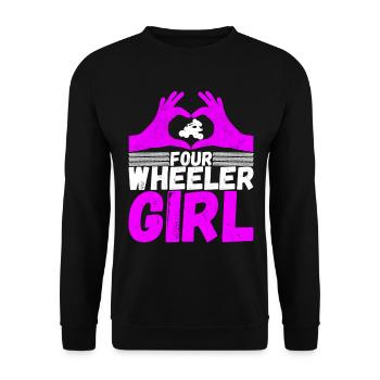 Quad Bike Quad Riders - Unisex Sweatshirt - black - Front - Alina (178cm) & Michal (187cm)
