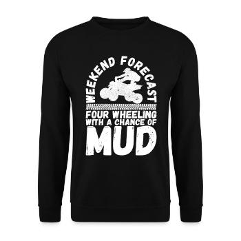 Quad Bike Quadfahrer - Unisex Pullover - Schwarz - Vorne - Alina (178cm) & Michal (187cm)