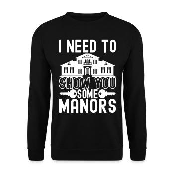 Marqueur immobilier Markler Immobilien - Sweat-shirt Unisexe - noir - Devant - Alina (178cm) & Michal (187cm)