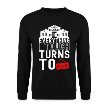 Marqueur immobilier Markler Immobilien - Sweat-shirt Unisexe - noir - Devant - Alina (178cm) & Michal (187cm)