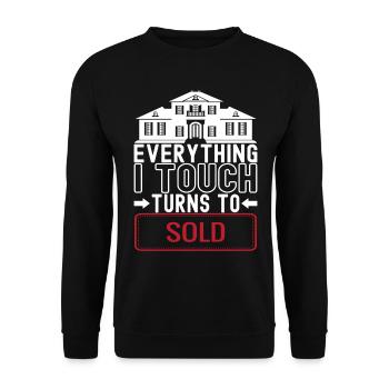 Marqueur immobilier Markler Immobilien - Sweat-shirt Unisexe - noir - Devant - Alina (178cm) & Michal (187cm)