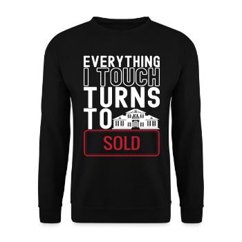 Marqueur immobilier Markler Immobilien - Sweat-shirt Unisexe - noir - Devant - Alina (178cm) & Michal (187cm)