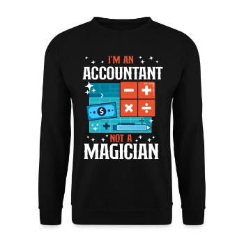 Accountant Bookkeeper Accounting - Unisex Sweatshirt - black - Front - Alina (178cm) & Michal (187cm)