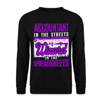 Accountant Bookkeeper Accounting - Unisex Sweatshirt - black - Front - Alina (178cm) & Michal (187cm)
