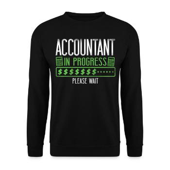 Accountant Bookkeeper Accounting - Unisex Sweatshirt - black - Front - Alina (178cm) & Michal (187cm)