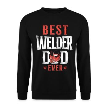 Welder Welding Dad Father Vintage - Unisex Sweatshirt - black - Front - Alina (178cm) & Michal (187cm)