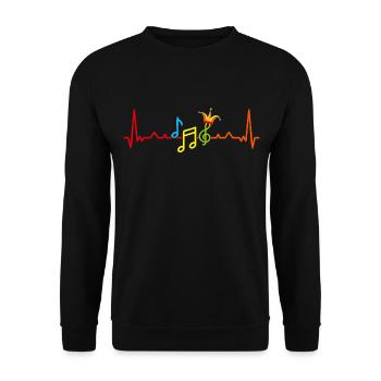 Confetti Carnival Carnival Carnival Music Band - Unisex Sweatshirt - black - Front - Alina (178cm) & Michal (187cm)