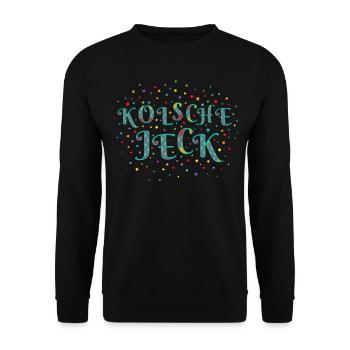 Kölsche Jeck Karneval Konfetti Fasnacht Fasching - Unisex Pullover - Schwarz - Vorne - Alina (178cm) & Michal (187cm)