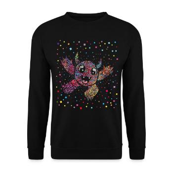 Confetti Monster Costume Replacement Fastelovend Carnival - Unisex Sweatshirt - black - Front - Alina (178cm) & Michal (187cm)