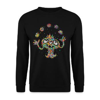 Confetti Monster Costume Replacement Fastelovend Carnival - Unisex Sweatshirt - black - Front - Alina (178cm) & Michal (187cm)