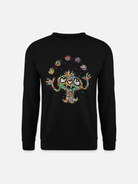 Konfetti Monster Kostümersatz Fastelovend Karneval - Unisex Pullover - Schwarz