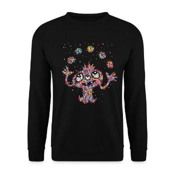 Karneval Fasching 5. Jahreszeit Kostümersatz - Unisex Pullover - Schwarz - Vorne - Alina (178cm) & Michal (187cm)