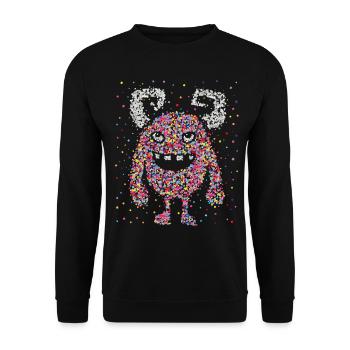 Carnaval Carnaval Confettis Monster Kölle Alaaf - Sweat-shirt Unisexe - noir - Devant - Alina (178cm) & Michal (187cm)
