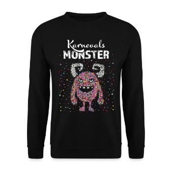 Karneval Konfetti Monster Fasnacht Kostümersatz - Unisex Pullover - Schwarz - Vorne - Alina (178cm) & Michal (187cm)