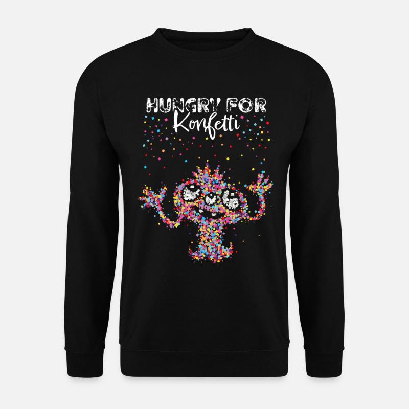 Konfetti Fasnacht Fasching Karneval Rosenmontag - Unisex Pullover - Schwarz