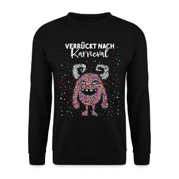 Karneval Fasnacht Konfetti Fastelovend Jeck - Unisex Pullover - Schwarz - Vorne - Alina (178cm) & Michal (187cm)