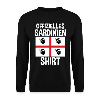 Sarde Sardische Flagge Sardegna Sardinien - Unisex Pullover - Schwarz - Vorne - Alina (178cm) & Michal (187cm)