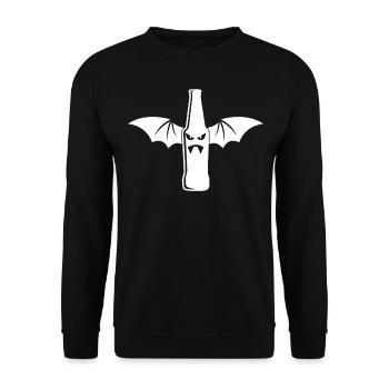 Vampir Party Beer Bat Wings I Halloween Vampire - Unisex Sweatshirt - black - Front - Alina (178cm) & Michal (187cm)
