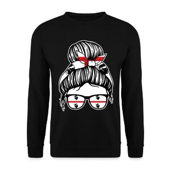 Sardinia Sardinian flag Sardegna Sardinia - Unisex Sweatshirt - black - Front - Alina (178cm) & Michal (187cm)