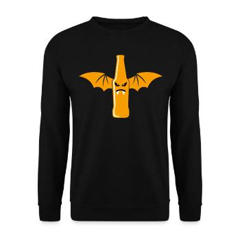 Halloween Vampire Beer Bat Wings Vampire Beer - Unisex Sweatshirt - black - Front - Alina (178cm) & Michal (187cm)