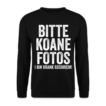 Dirndl Trachten München - Unisex Pullover - Schwarz - Vorne - Alina (178cm) & Michal (187cm)