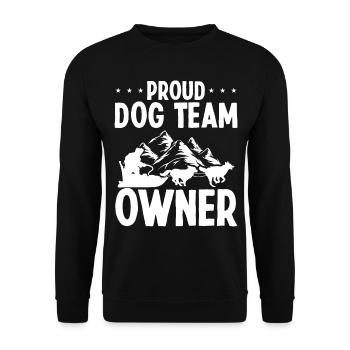 Alaska Dog Team Propriétaire Husky Traîneau traîneau Course de chiens - Sweat-shirt Unisexe - noir - Devant - Alina (178cm) & Michal (187cm)